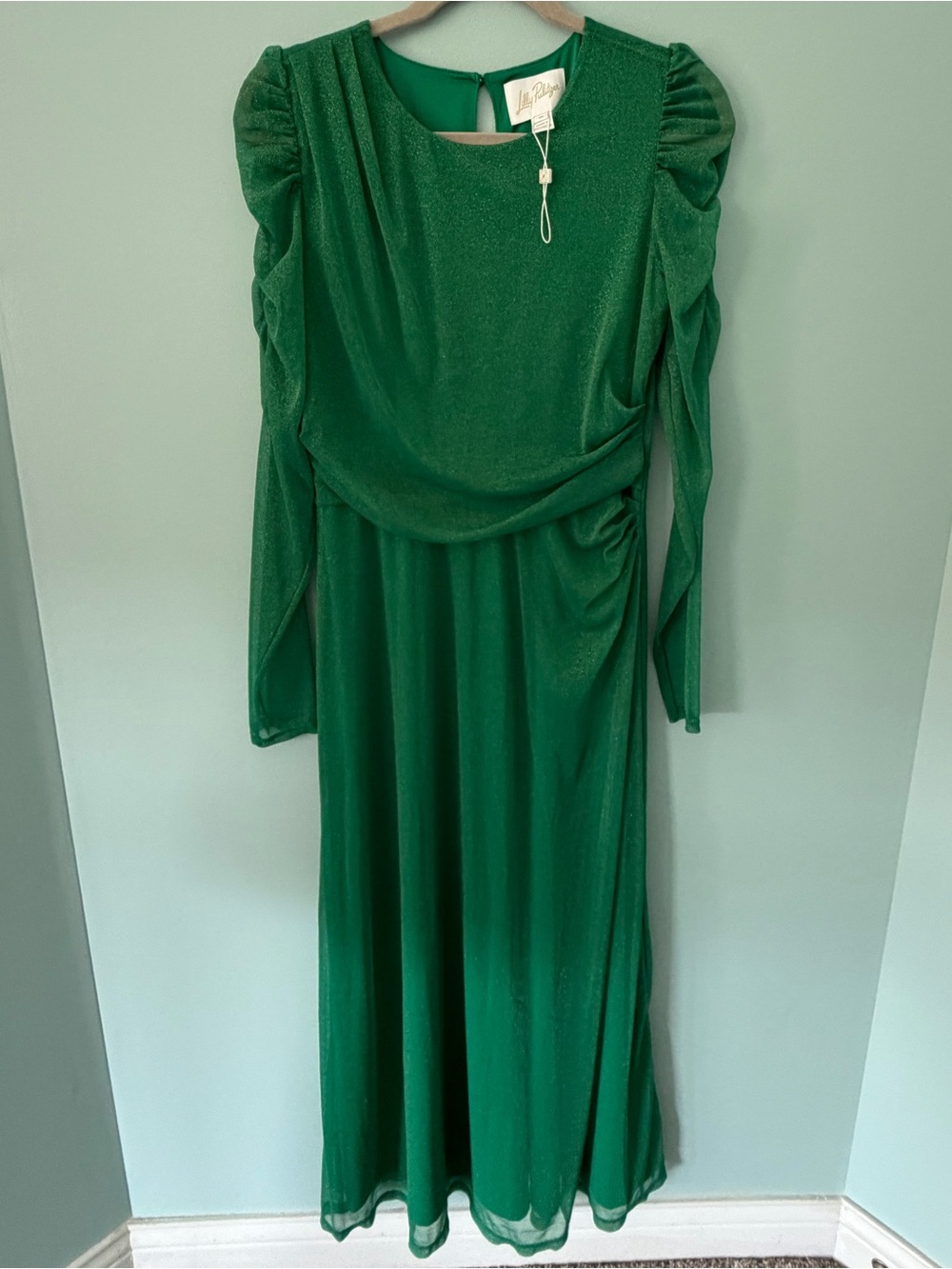 Lilly Pulitzer Emerald Green Long Sleeve Maxi Dress